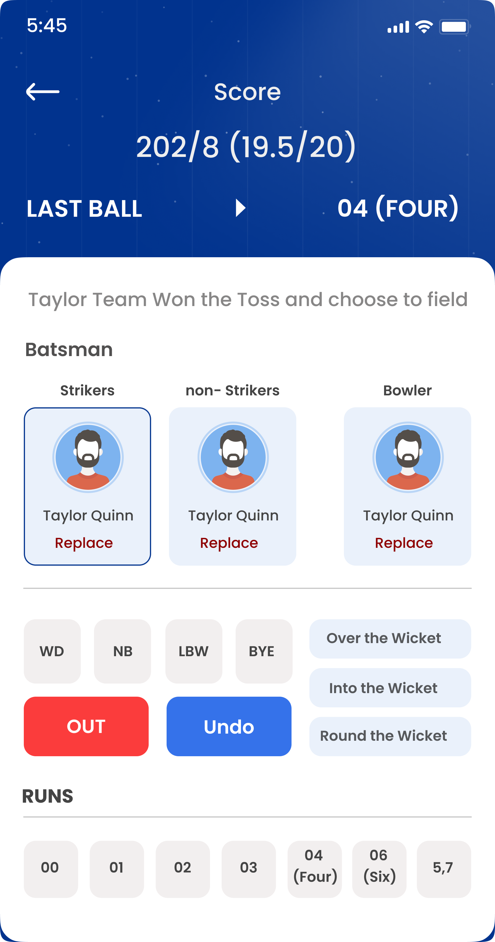 Live Score UI